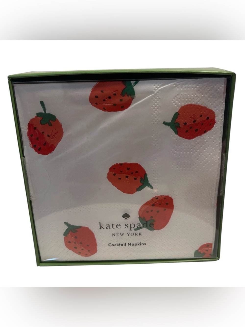 Kate Spade New York Strawberry Cocktail Napkins Set of 50 - NWT **